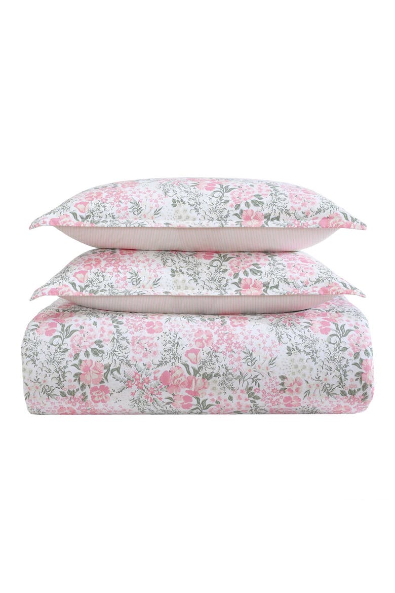 Heather Garden Comforter Set, Main, color, PINK