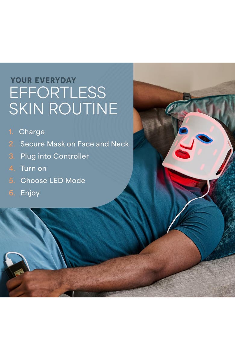 Lifepro Silicone LED Face Mask Redlight therapy with RBG light Portable LED mask, Alternate, color, Pro White
