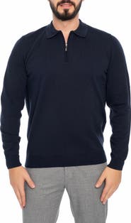 VELLAPAIS 1/4 Zip Cotton Pullover Sweater