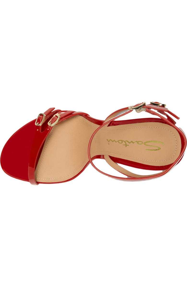 Santoni Women
s patent leather high-heel sandal, Alternate, color, Red