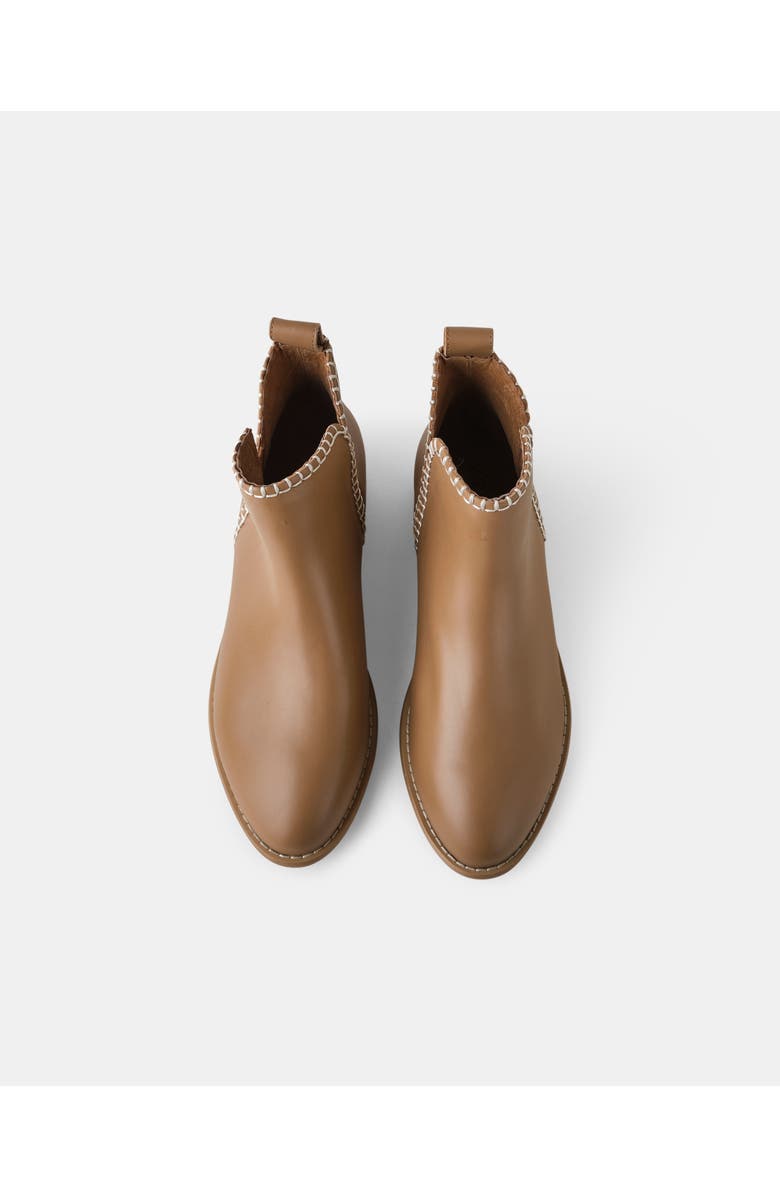 Walnut Melbourne Douglas Stitch Leather Boot, Alternate, color,