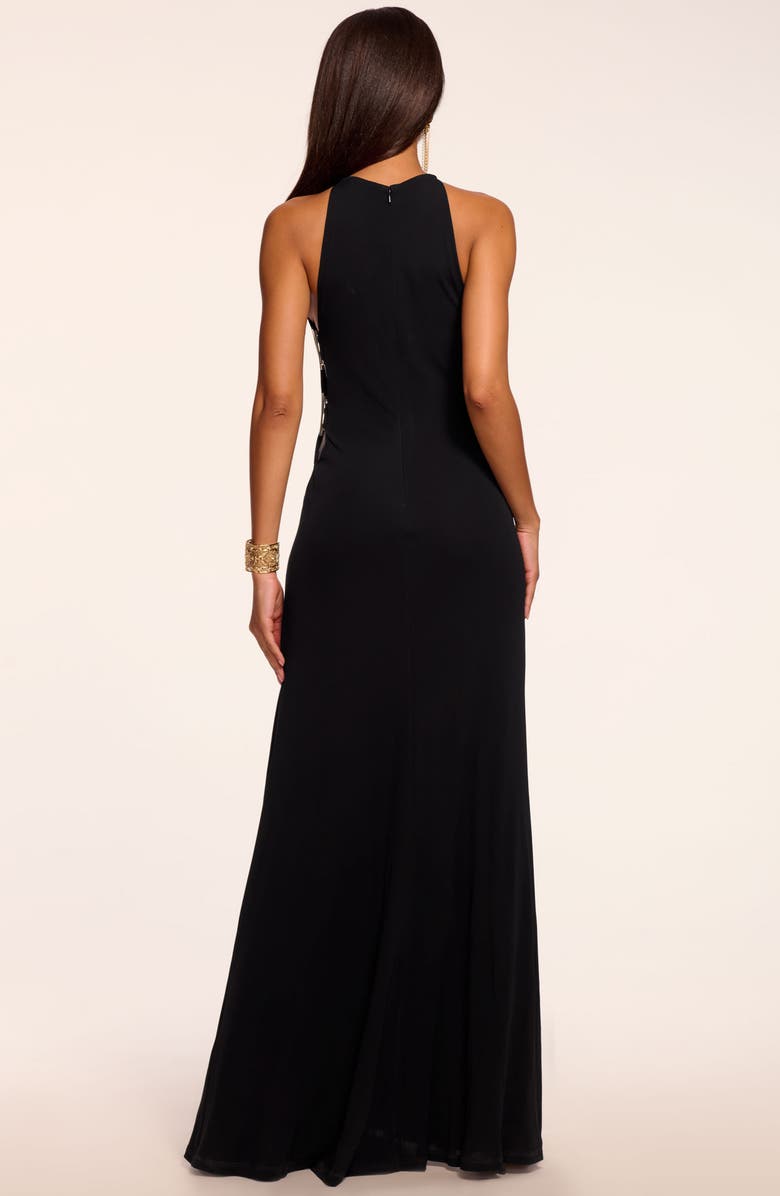 Ramy Brook Charlotte Cutout Detail Body-Con Gown, Alternate, color, Black