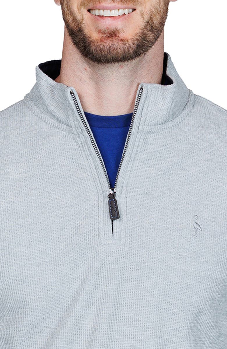 TailorByrd Quarter Zip Cozy Knit Pullover, Alternate, color, Grey Heather