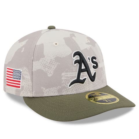 Men's New Era Light Beige/Olive Athletics 2025 Armed Forces Day Low Profile 59FIFTY Fitted Hat