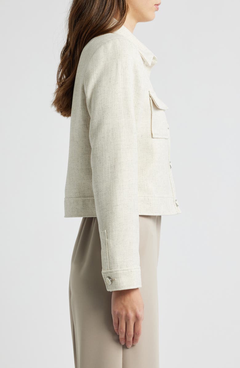 Tahari ASL Crop Tweed Jacket, Alternate, color, 