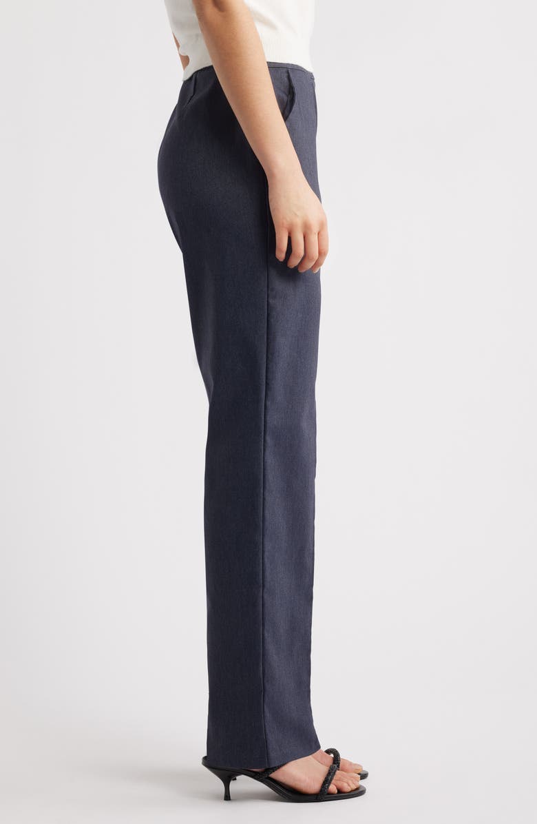 Hue Pintuck Wide Leg Pull-On Pants, Alternate, color, Indigo