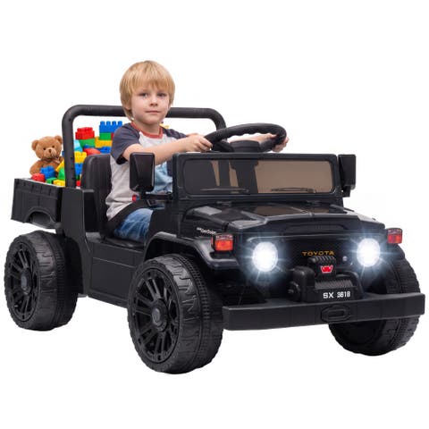 Licensed Toyota Pickup Ride on Truck, 24V Kids Electric Car with Dual Motors, Up to 3.7MPH, Parent Remote Control