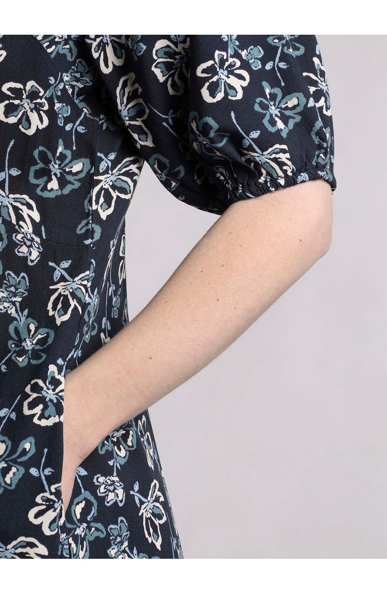 Weird Fish Everly Printed Dress, Alternate, color, Black Iris