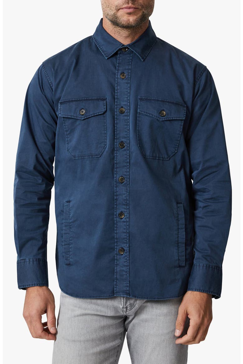Denim Overshirt, Main, color, DARK BLUE