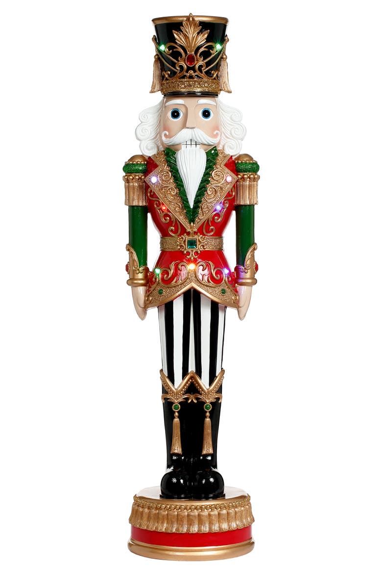 Lighted and Musical Holiday Nutcracker, Small, Main, color, Red