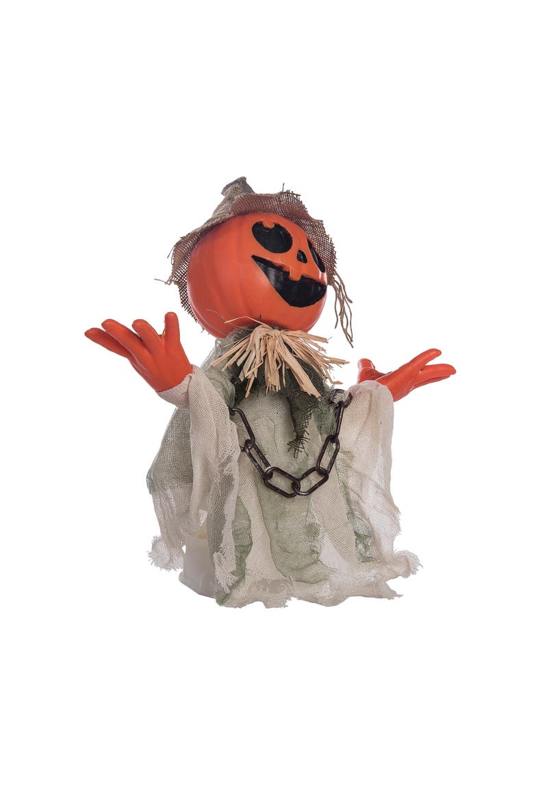 Jack-O-Lantern Movable Figurine, Alternate, color, Green