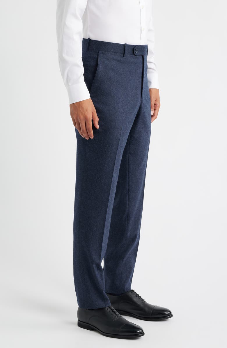 Peter Millar Harker Flat Front Stretch Wool & Cashmere Dress Pants, Alternate, color, Blue