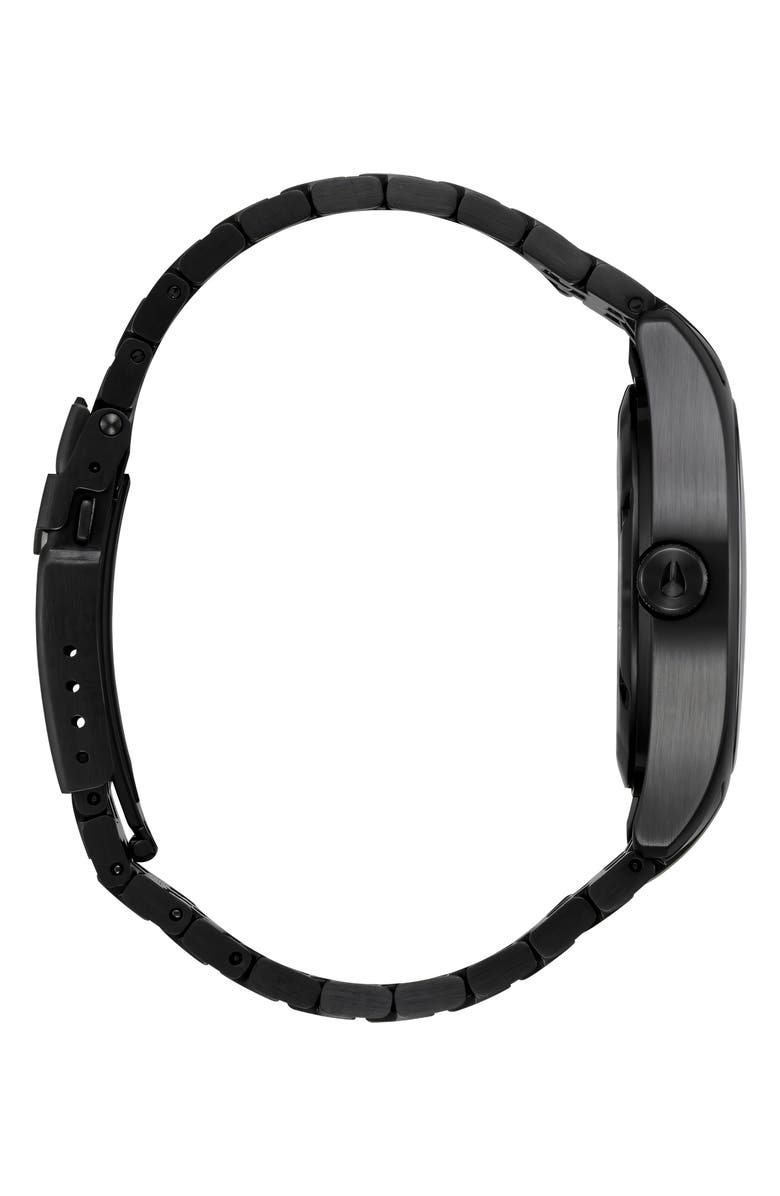 Nixon Echo Solar Automatic Bracelet Watch, 38mm, Alternate, color, Black / Black