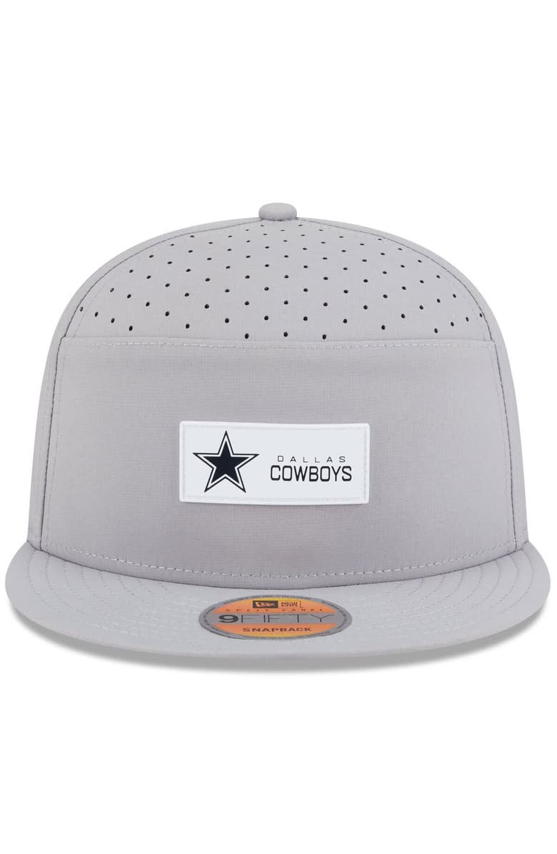 New Era Men's New Era Gray Dallas Cowboys 2025 Sideline Split Panel 9FIFTY Snapback Hat, Alternate, color, Gray