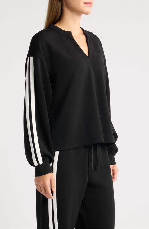 Stripe Pullover Sweatshirt