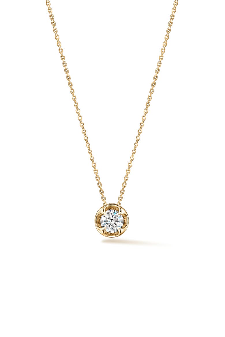 Whimsical 18k Gold Diamond Circle Pendant Necklace, Main, color, 18K YELLOW GOLD/DIAMOND