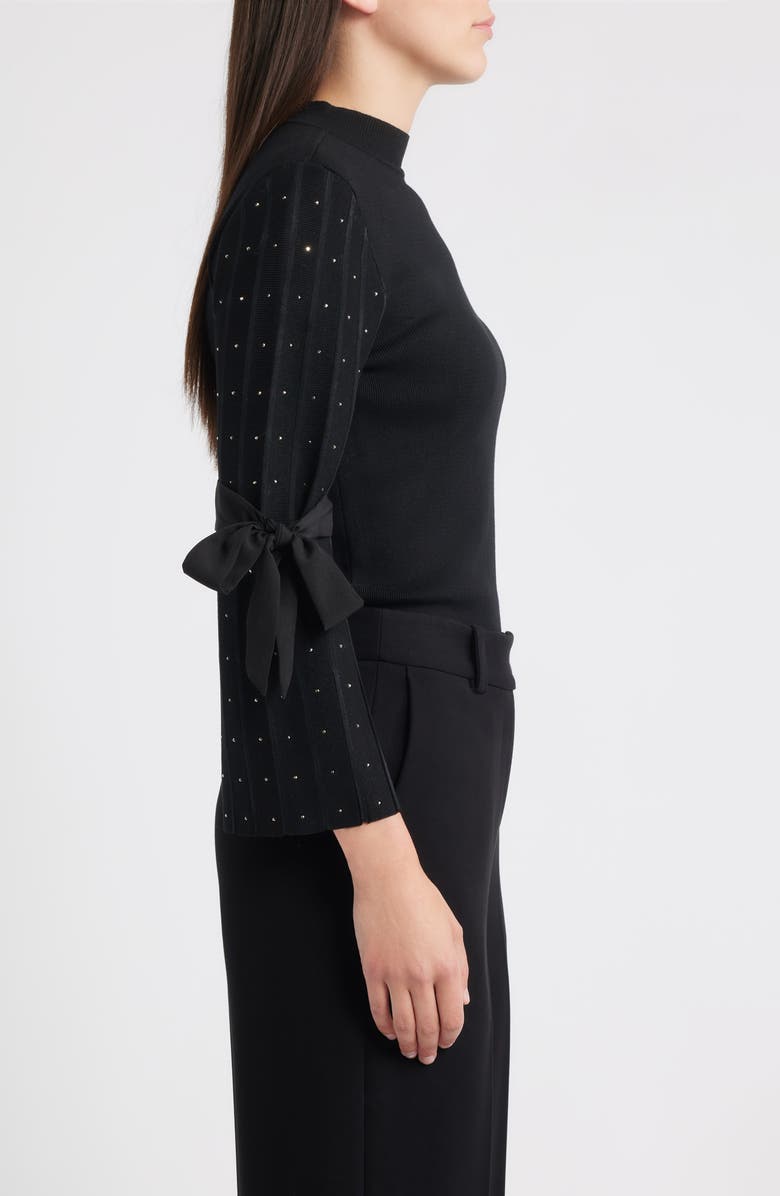 Anne Klein Bow Sleeve Sweater, Alternate, color, Anne Black