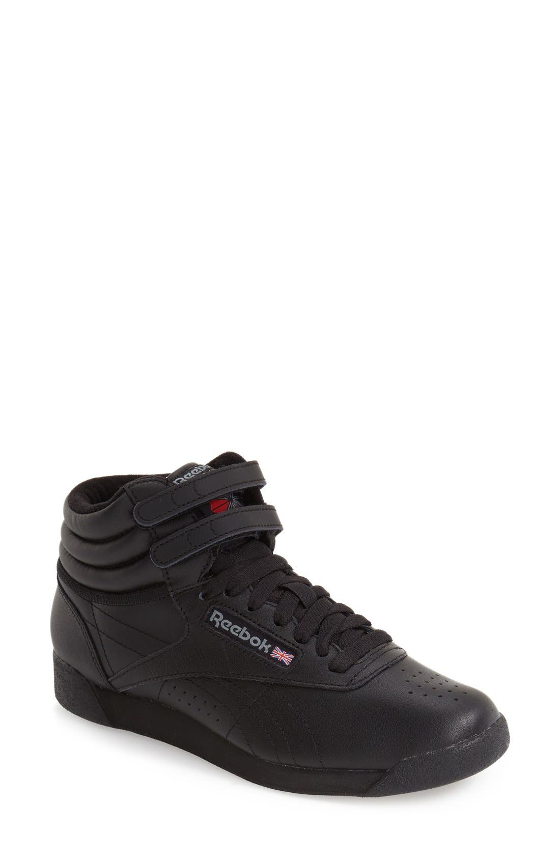 'Freestyle Hi' Sneaker, Main, color, BLACK