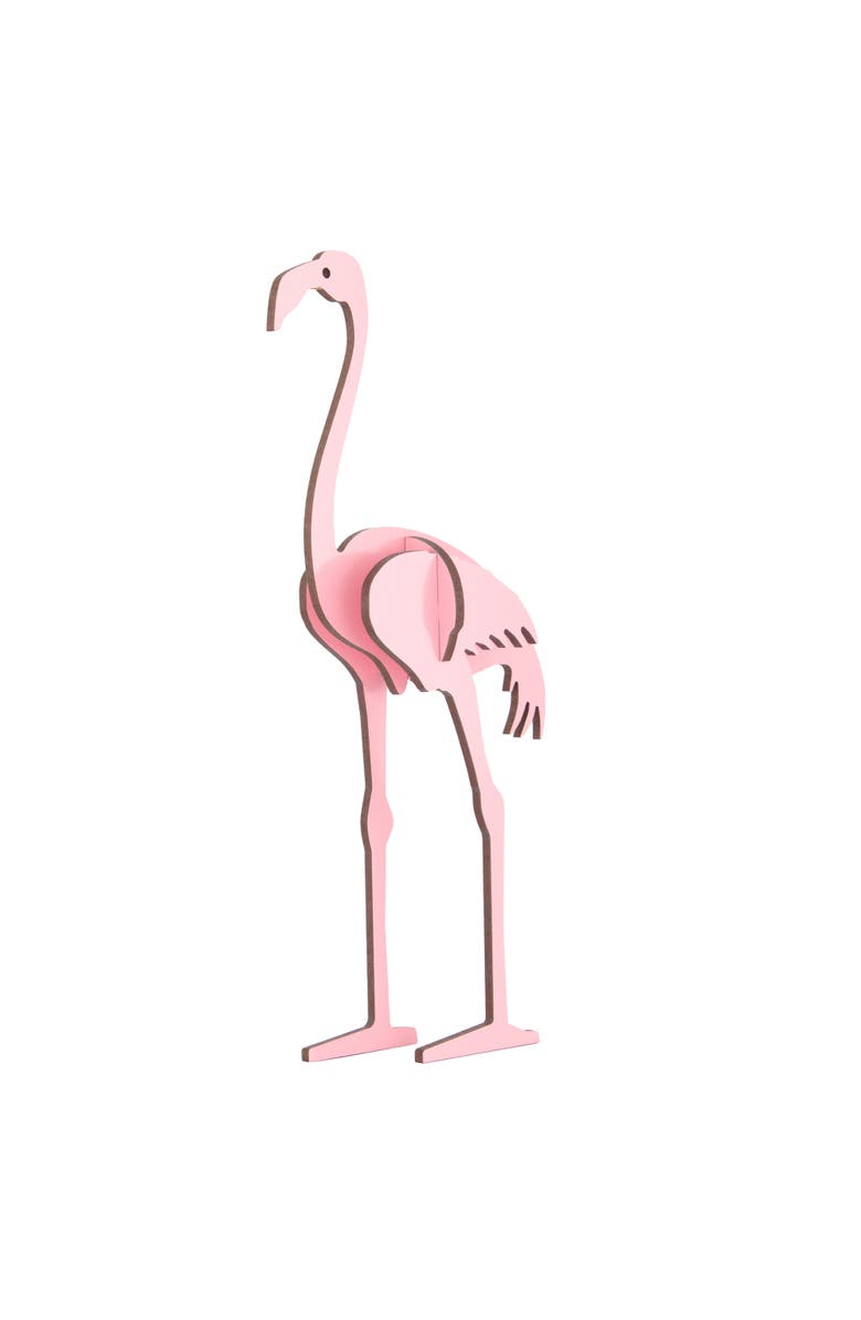Little & Wood Woodlet Medium Flamingo Pink 3D Wooden Kitset, Main, color, Multicolored