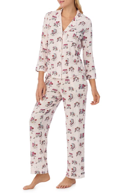 Kate Spade New York Print Stretch Modal Pajamas In Multi
