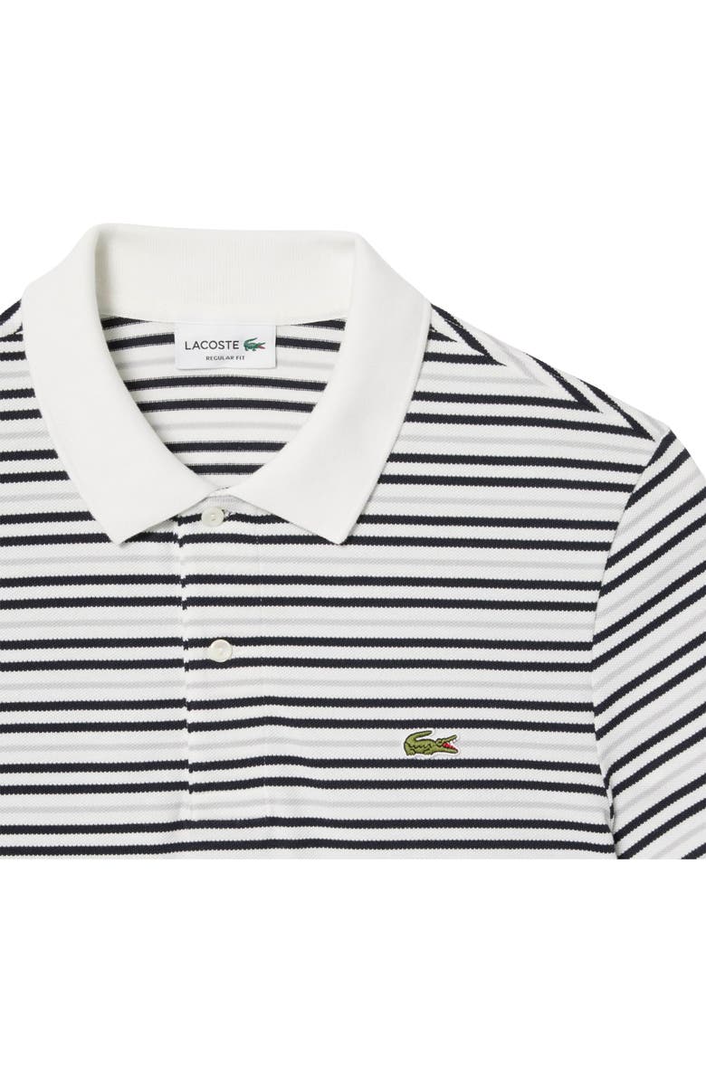 Lacoste Essentials Regular Fit Cotton Piqué Polo, Alternate, color, Blackbird/ Flour