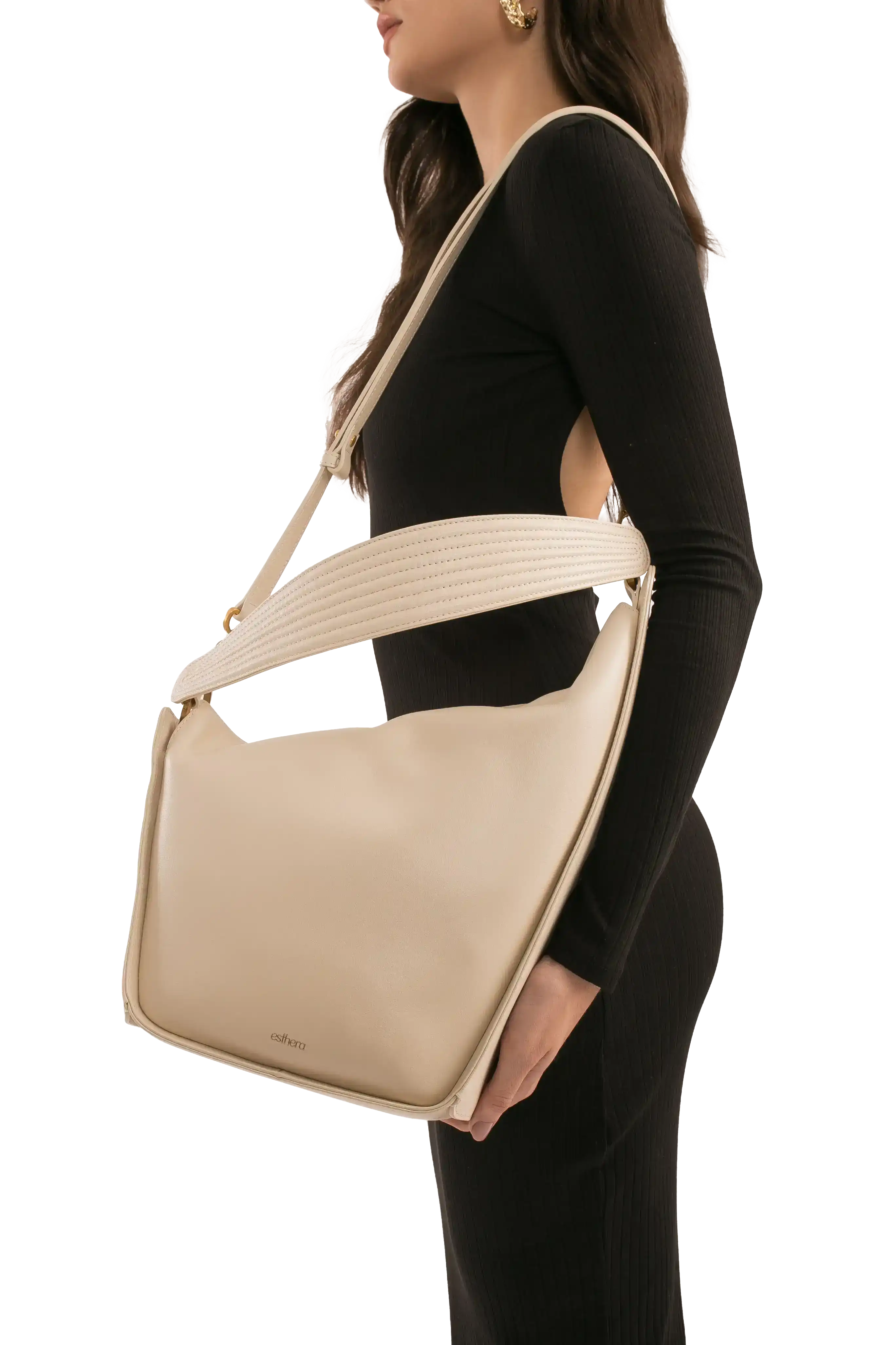 Esthera 10AM Leather Shoulder Bag, Alternate, color, Sand