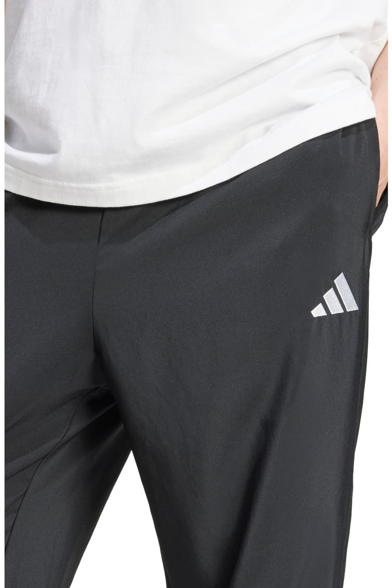 Woven Track Pants, Alternate, color, BLACK/ WHITE