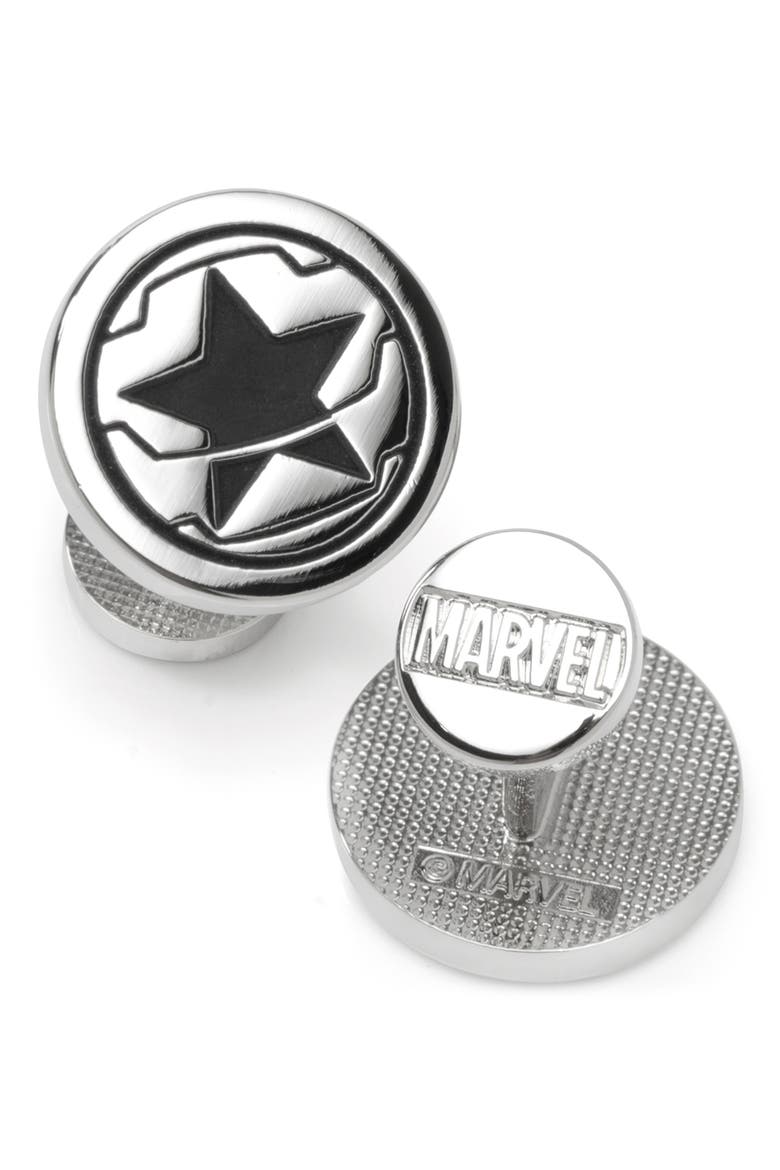 Winter Soldier Cuff Links, Alternate, color, SILVER