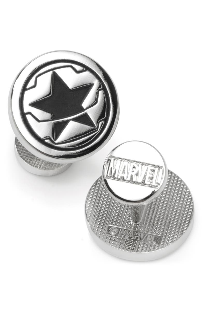 Cufflinks, Inc. Winter Soldier Cuff Links, Alternate, color, Silver