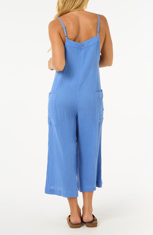 Rip Curl Premium Surf Cotton Gauze Jumpsuit In Blue