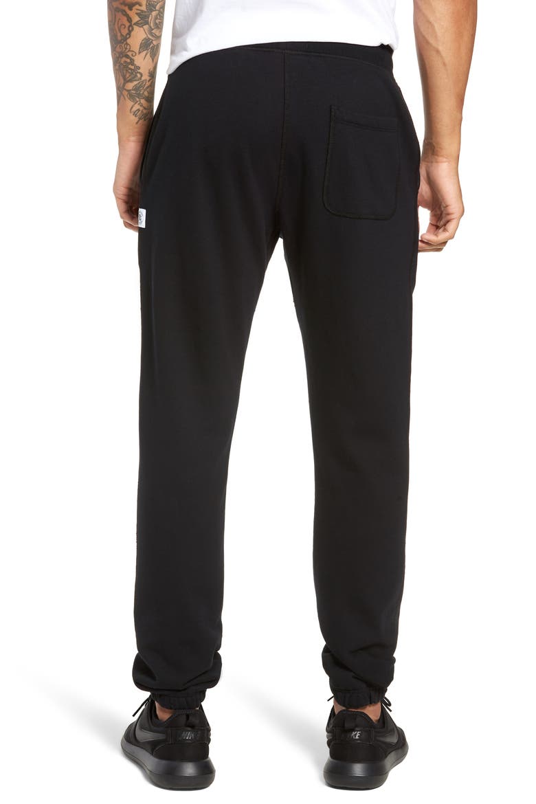Midweight Terry Standard Sweatpants, Alternate, color, BLACK
