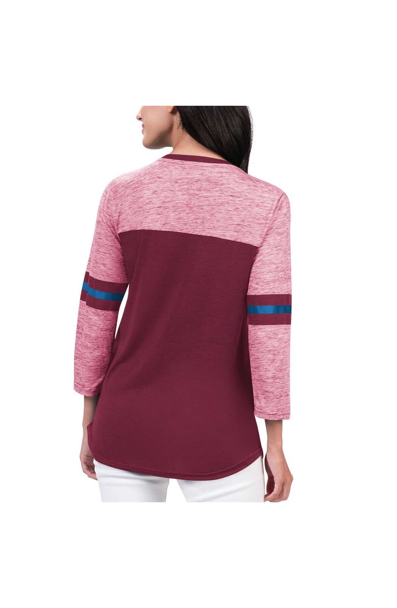 G-III 4HER BY CARL BANKS Women's G-III 4Her by Carl Banks Burgundy Colorado Avalanche Play The Game 3/4-Sleeve T-Shirt, Alternate, color,