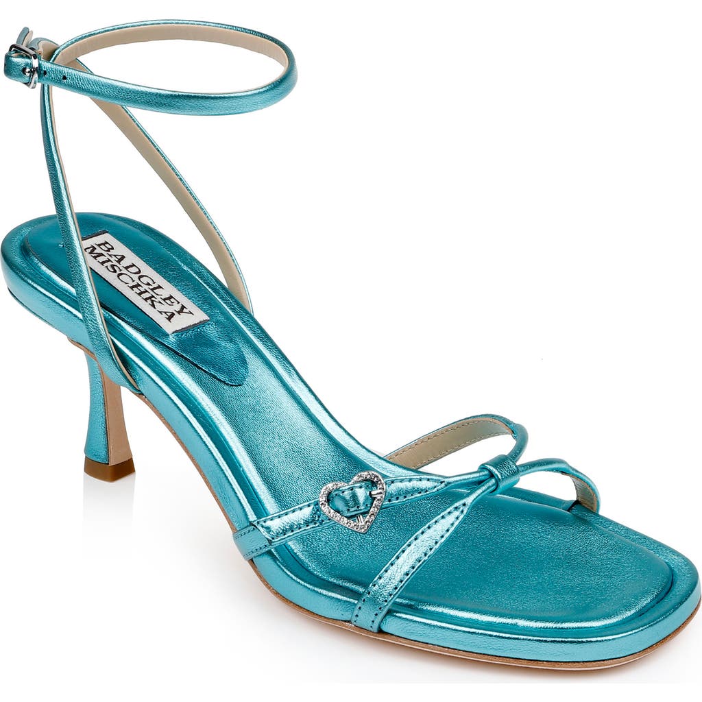 Badgley Mischka Collection Brynna Ankle Strap Sandal In Seafoam Leather