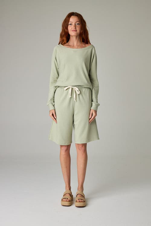 Eavolu Baikal Eco-luxe Fleece Bermuda Short In Gray
