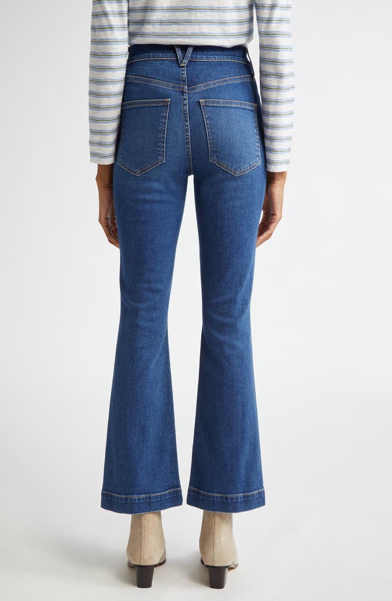 Veronica Beard Carson Ankle Flare Jeans, Alternate, color, Bright Blue