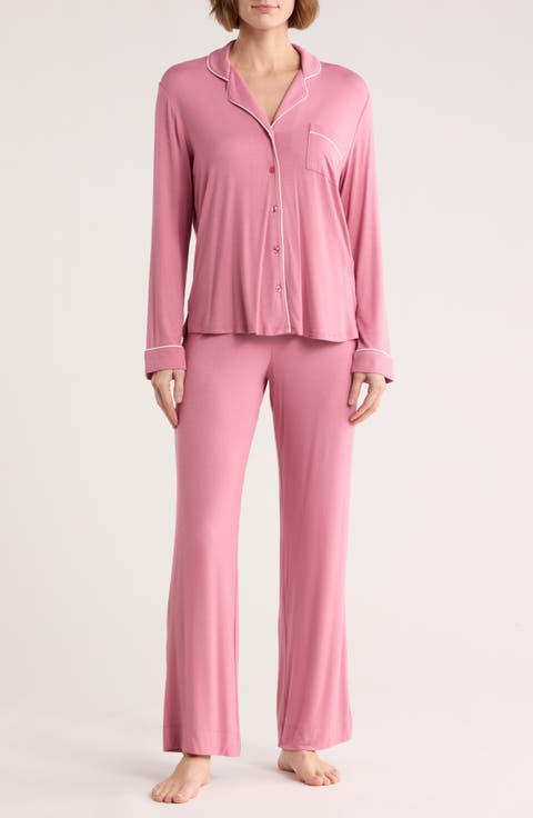 Tranquility Long Sleeve Shirt & Pants Pajamas (Regular & Plus)