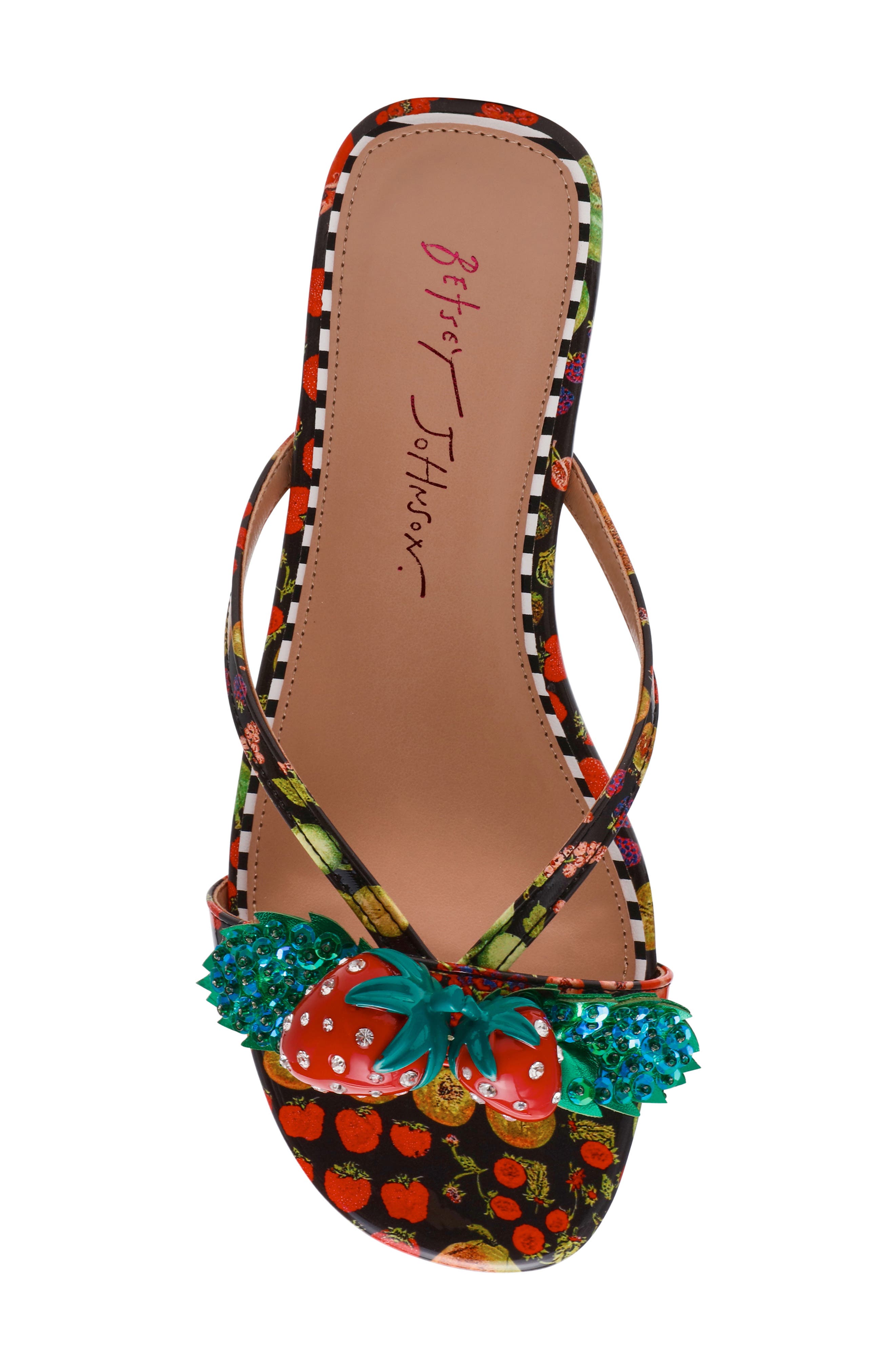 Betsey Johnson Garrik Sandal, Alternate, color, Black Multi
