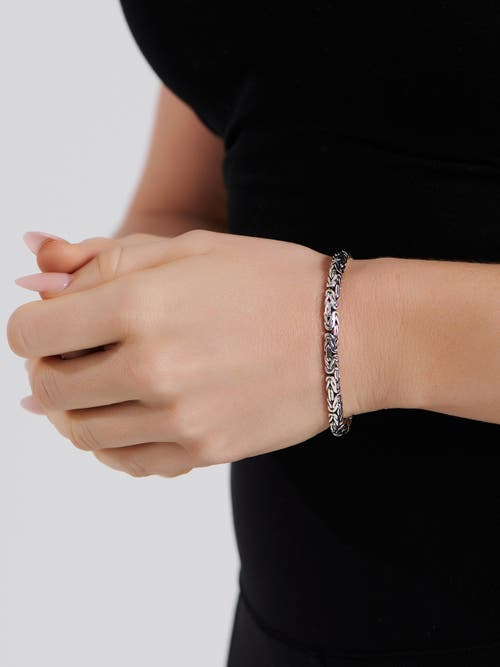Devata Borobudur Oval Chain Bracelet In Silver