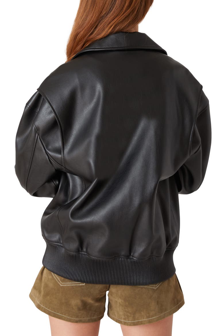 Faux Leather Moto Jacket, Alternate, color, NIGHT MOVES