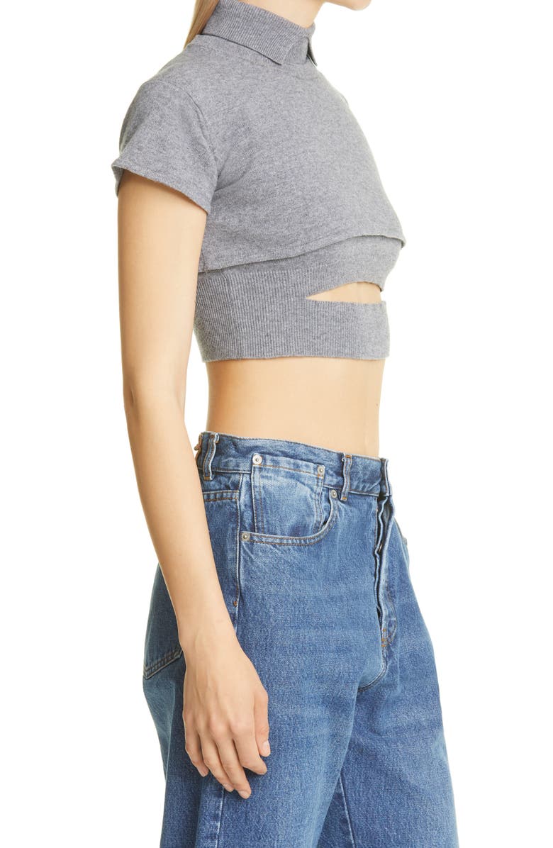 Meryll Rogge Crop Two-Piece Cashmere Sweater Set, Alternate, color,