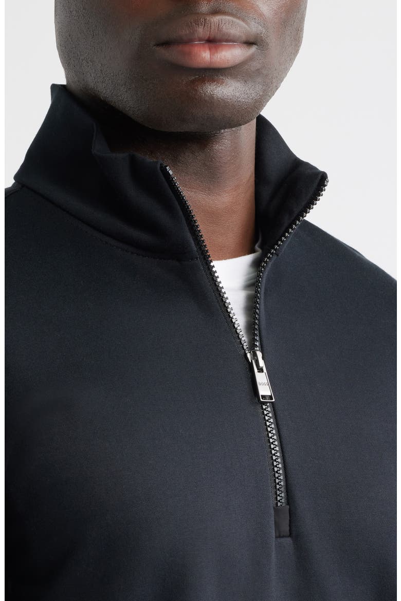 Sidney Quarter Zip Pullover, Alternate, color, BLACK