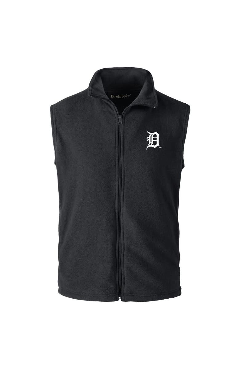 DUNBROOKE Men's Dunbrooke Black Detroit Tigers Full-Zip Vest, Main, color, Black
