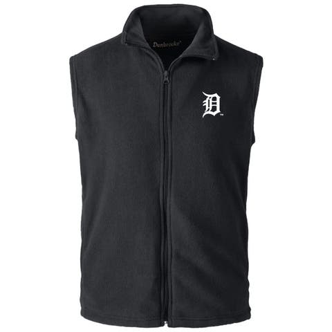 Men's Dunbrooke  Black Detroit Tigers Full-Zip Vest