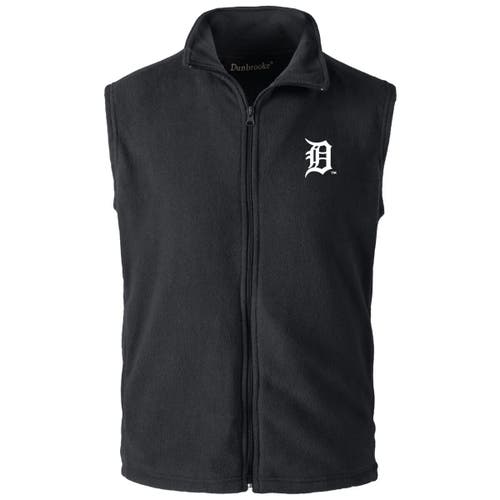 Dunbrooke Black Detroit Tigers Full-zip Vest