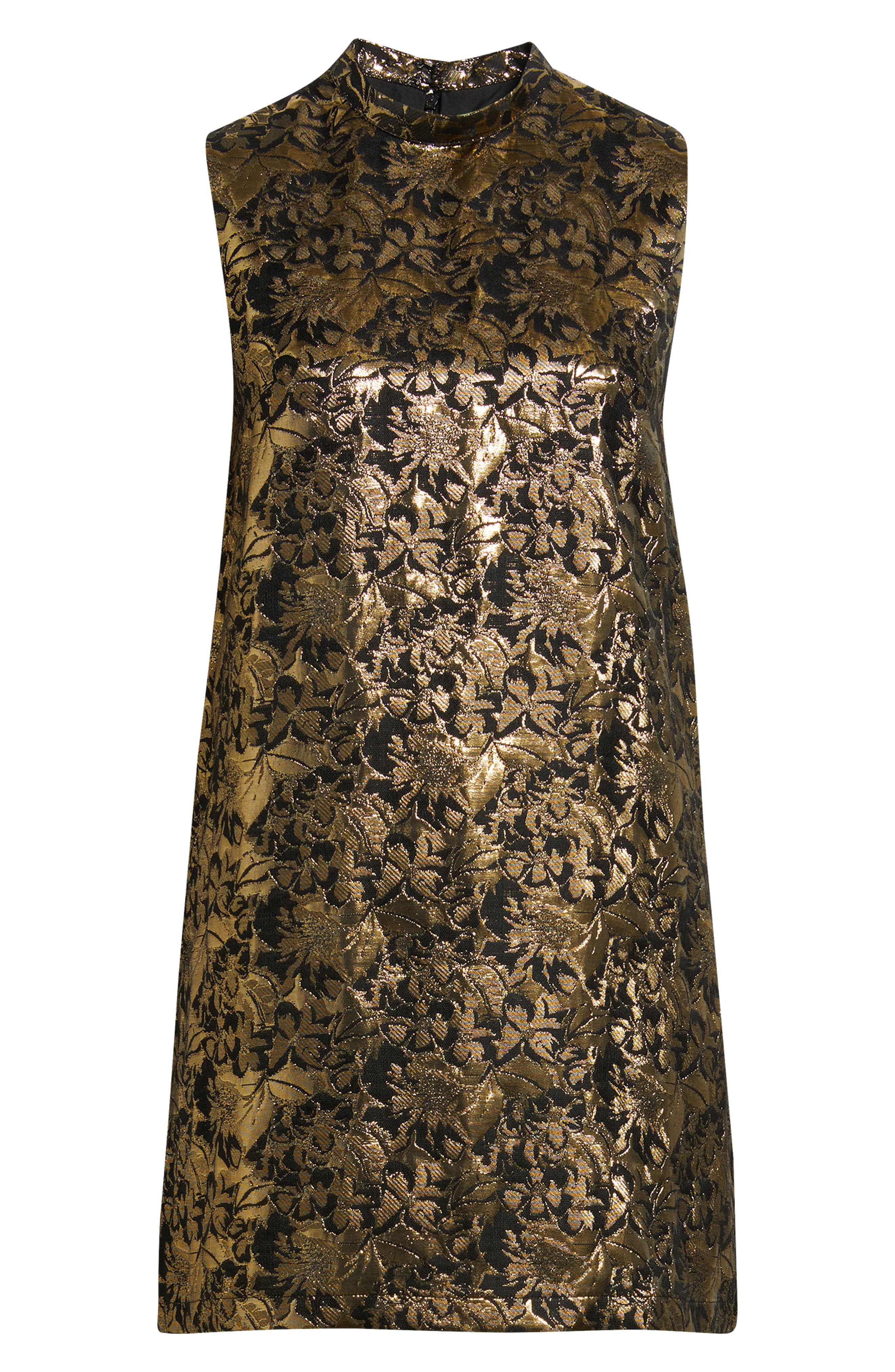 metallic jacquard shift dress Buy Metallic Jacquard Funnel Neck Shift Dress online