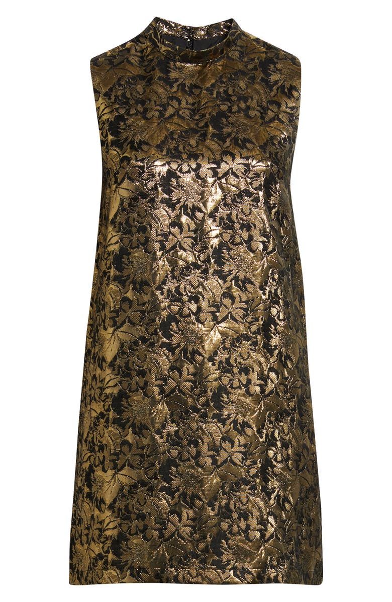 Sister Jane Memoria Metallic Jacquard Cocktail Dress, Main, color, Gold