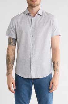 DENIM AND FLOWER Short Sleeve Melange Shirt