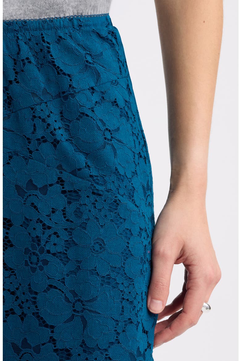 Lace Midi Skirt, Alternate, color, BLUE POSEIDON
