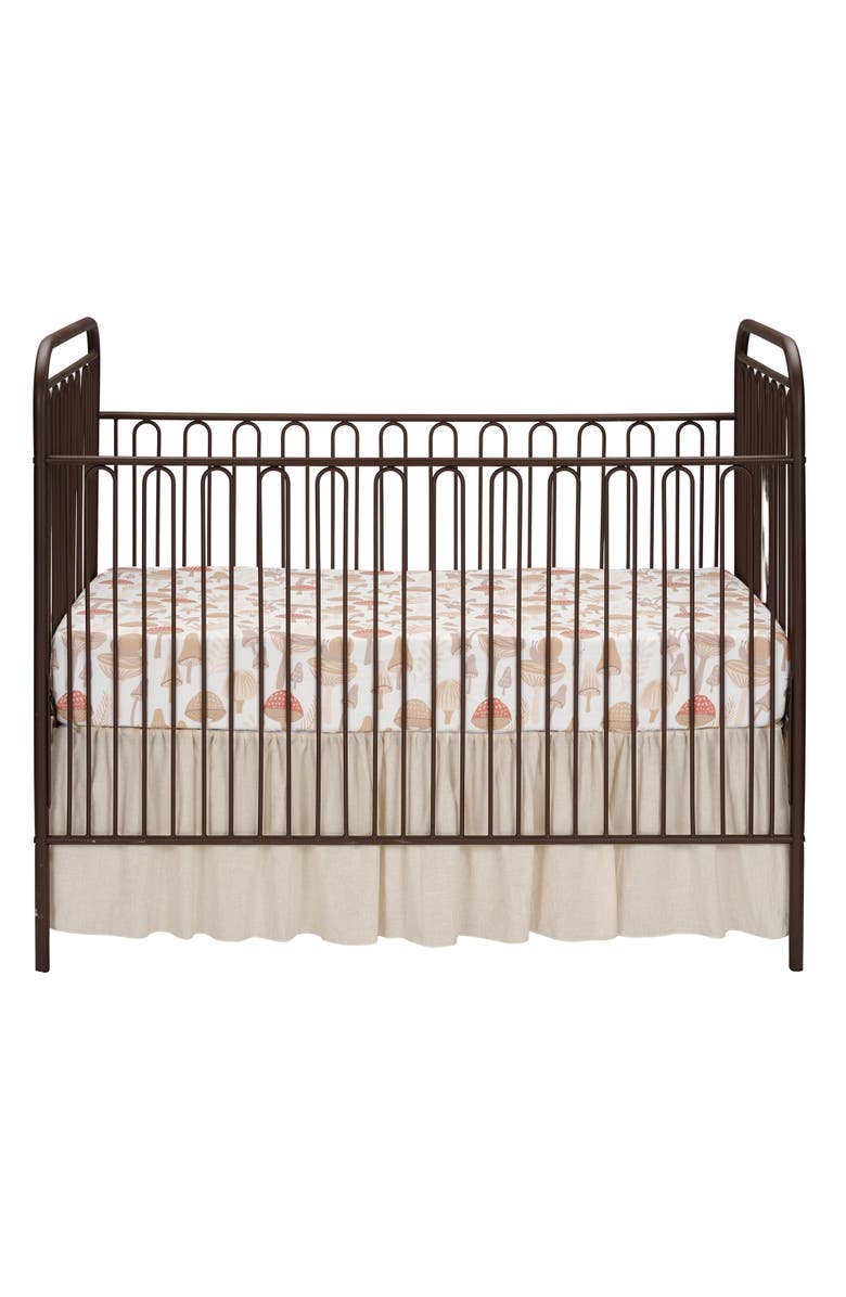 Lambs & Ivy Mushroom Meadow Organic Cotton Fitted Crib Sheet, Alternate, color, White