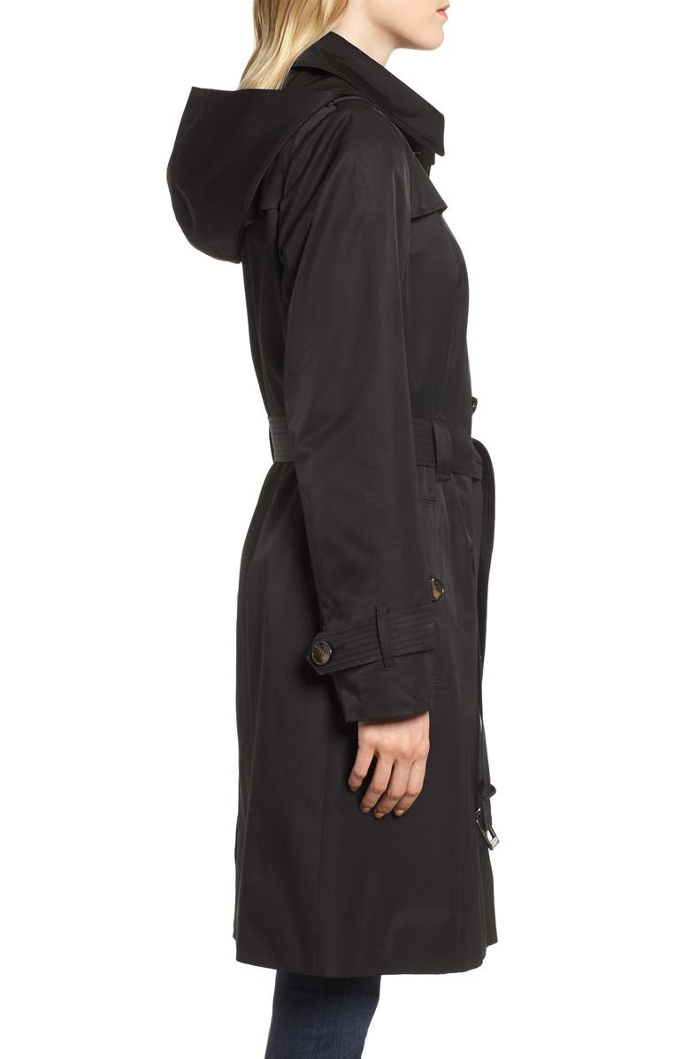 London Fog Knee Length Trench Coat, Alternate, color, 